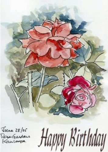 Picture of Rose Birthday Card